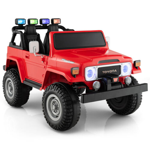 12V Licensed Toyota FJ40 RC Truck with Laser Light and Music - 2 Seater Ride-On Car