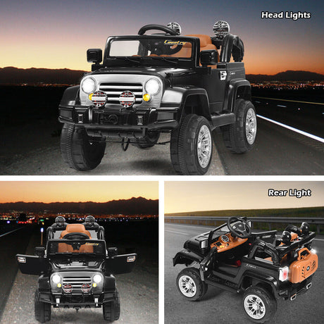 12V MP3 Kids Ride On Truck Car with Remote Control, LED Lights, and Music - Brand New Toy
