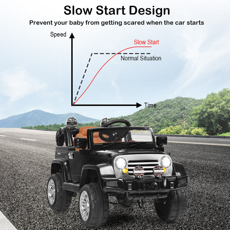 12V MP3 Kids Ride On Truck Car with Remote Control, LED Lights, and Music - Brand New Toy