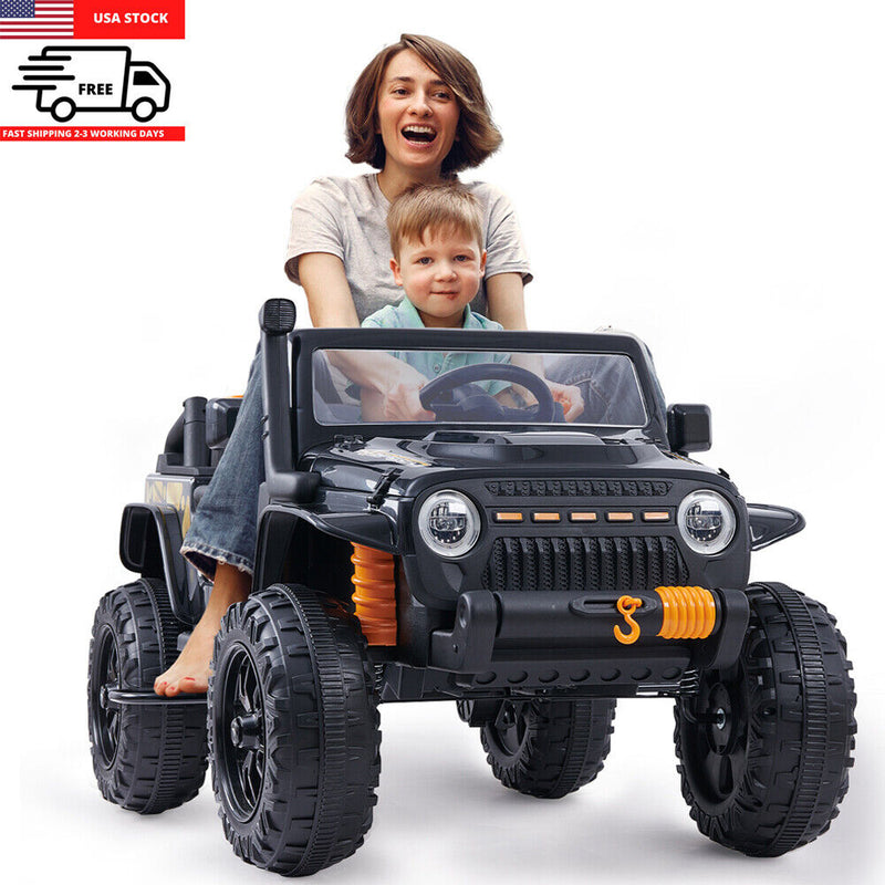 Premium 12V Ride-On Truck for Kids with Parental Remote Control, LED Lights, and 3 Speed Options