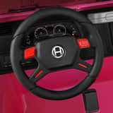 12V Pink Kids Ride on Truck with MP3, LED Light, RC, and Cover - Black