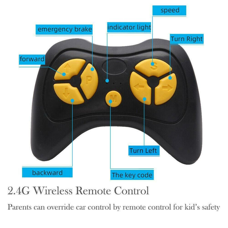 12V Pink Ride On Car for Kids with Music, Remote Control, and Wheels - Perfect Xmas Gift