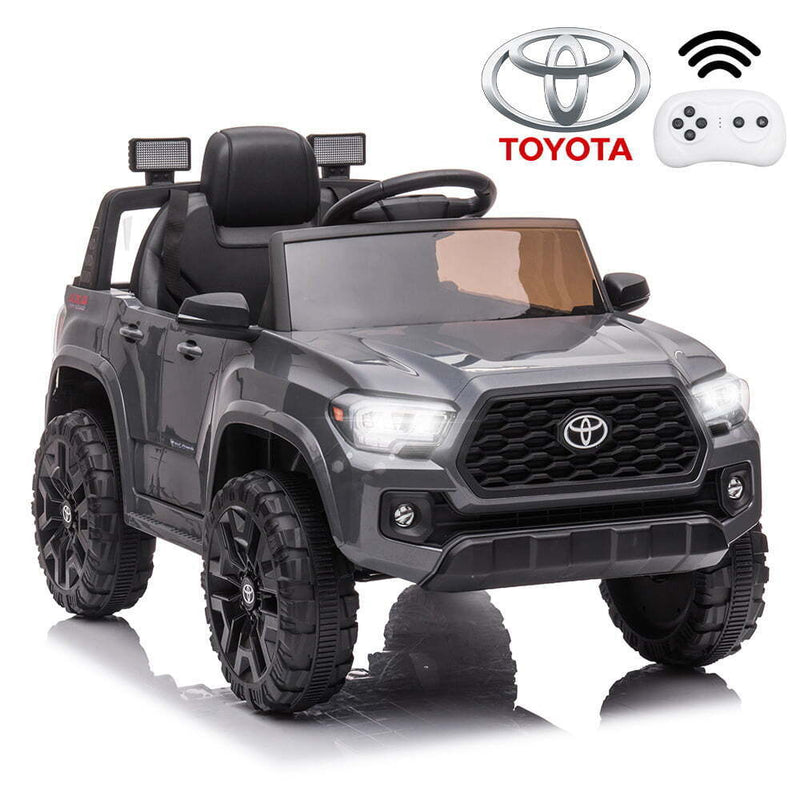 12V Powered Toyota Tacoma Ride on Car for Boys - Gray