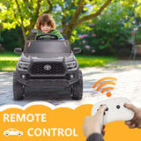 12V Powered Toyota Tacoma Ride on Car for Boys - Gray