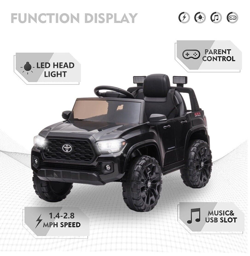 12V Powered Toyota Tacoma Ride-On Car for Boys with Remote Control