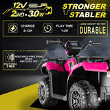 12V Quad ATV Electric Ride-On Car for Kids 3-7 Years Old - 2 Speeds