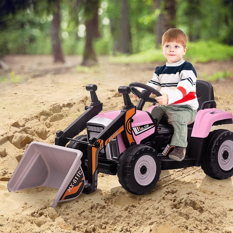 12V RC Excavator with Remote Control, Bluetooth, and Lights - Perfect for Young Adventurers!