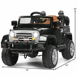 12V RC Remote Control Black Truck Car for Kids - Electric Ride-On Fun!