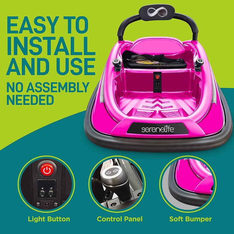 12V Rechargeable Electric Bumper Car for Kids - Battery Powered Ride on Vehicle