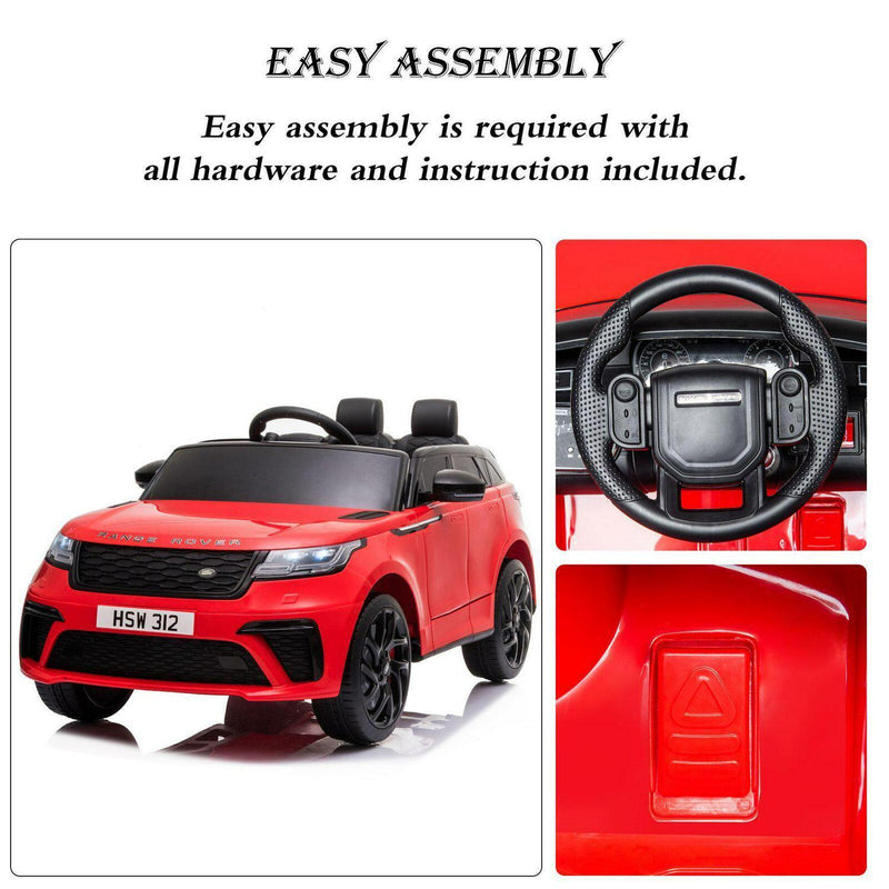12V Red Land Rover Ride-On Car for Kids with Parental Remote Control - Supports up to 66 lbs