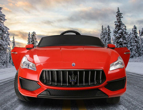 12V Red Maserati Quattroporte Kids Remote Control Ride-On Car with Licensed Design