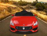 12V Red Maserati Quattroporte Kids Remote Control Ride-On Car with Licensed Design