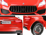 12V Red Maserati Quattroporte Kids Remote Control Ride-On Car with Licensed Design