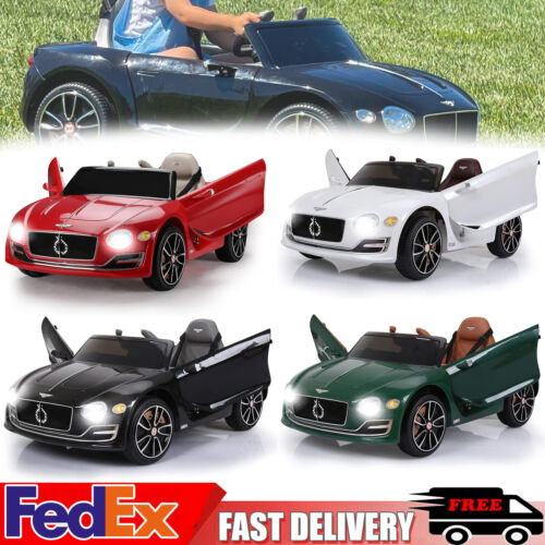 12V Remote Control Bentley Style Electric Ride-On Car with LED Lights for Kids