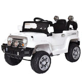 12V Remote Control Electric Truck Car for Kids - White