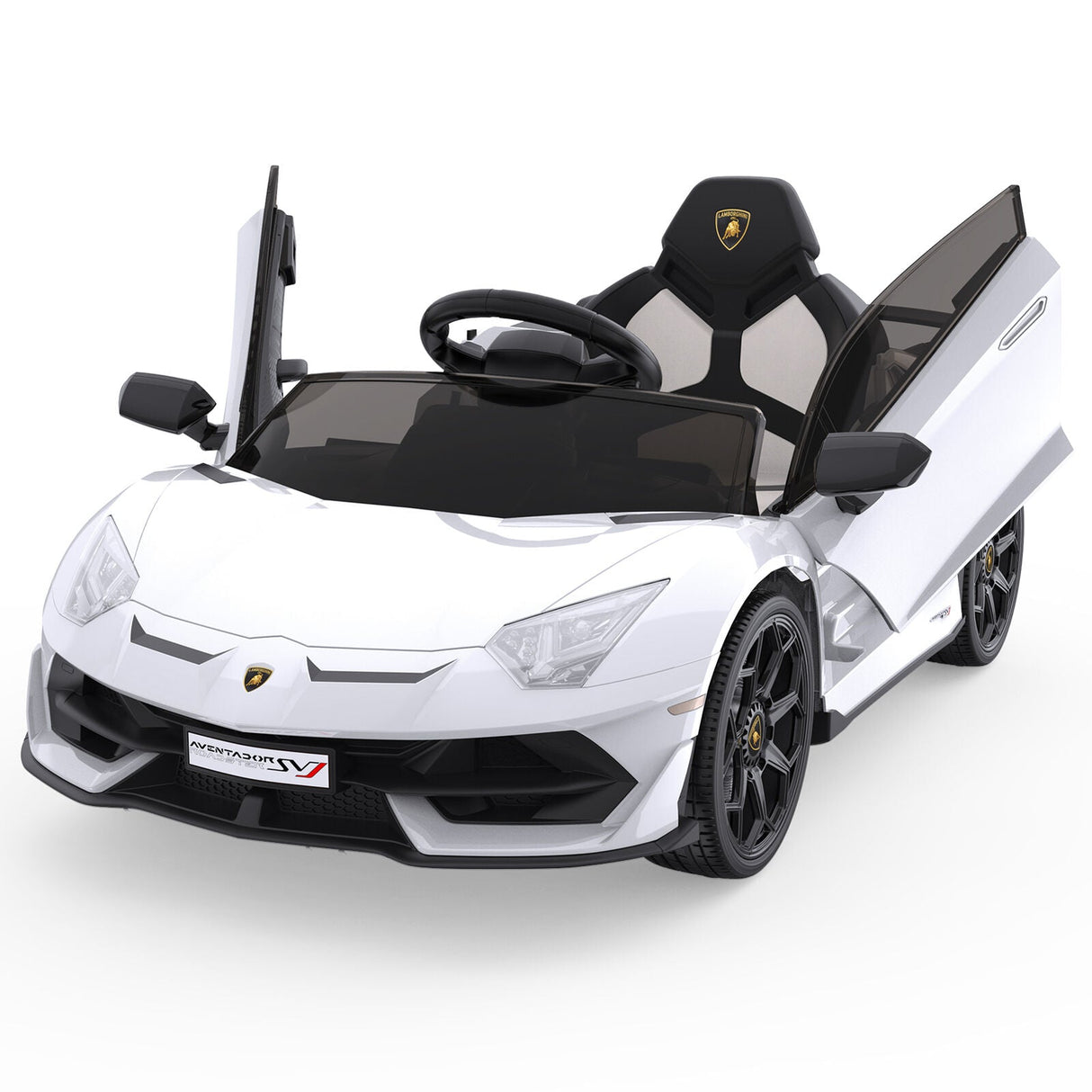 12V Remote Control Ride On Car for Kids with 3 Speeds and Rechargeable 25W Motors