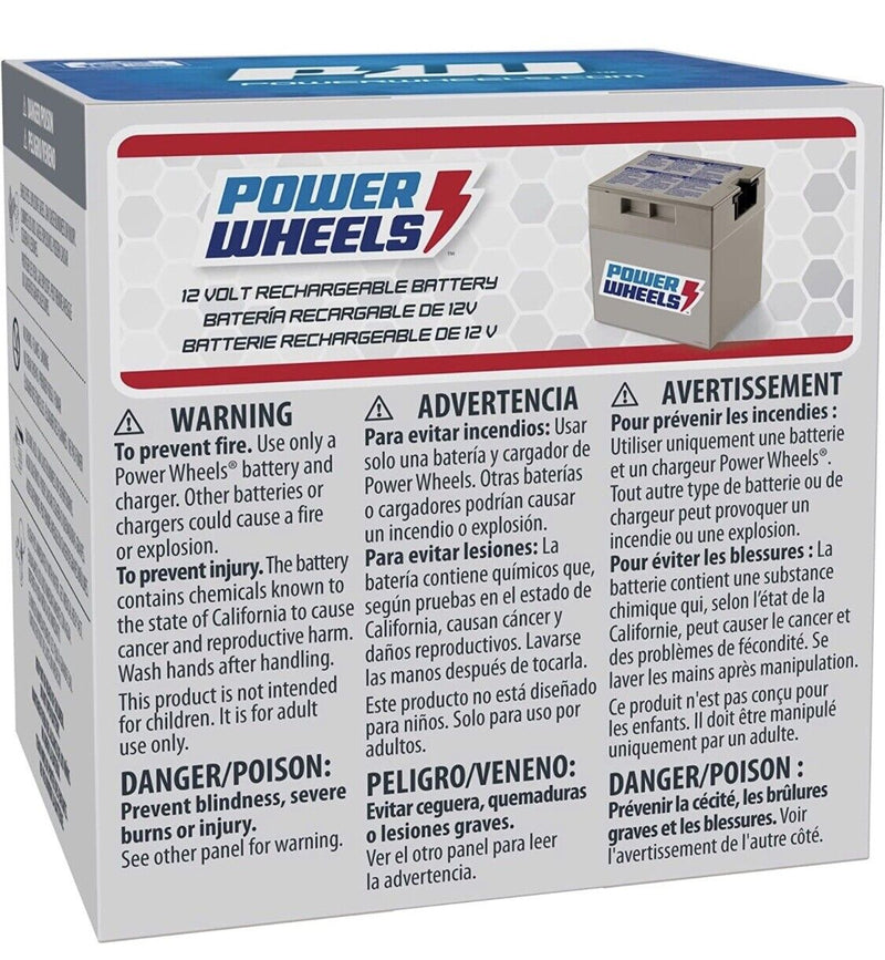 12V Replacement Battery for Power Wheels Kawasaki KFX Ninja J8472