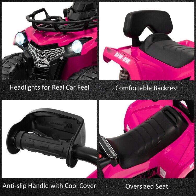 12V Ride-On ATV for Kids with MP3 and Headlights - Perfect Toddler Gift for Driving Fun!