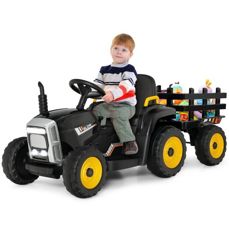 12V Ride-On Tractor for Kids with 3 Gear-Shift Ground Loader - Perfect Toddler Toy Gift