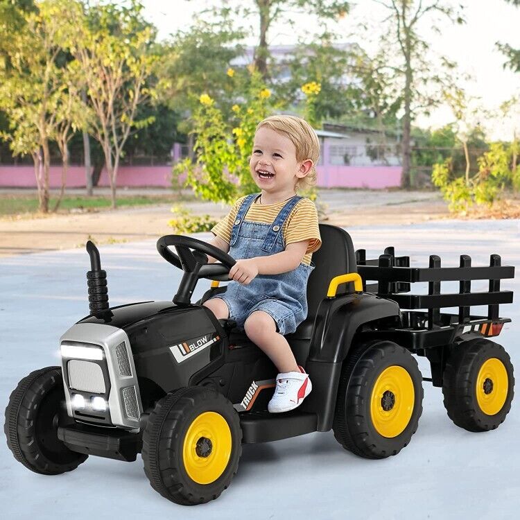 12V Ride-On Tractor for Kids with 3 Gear-Shift Ground Loader - Perfect Toddler Toy Gift