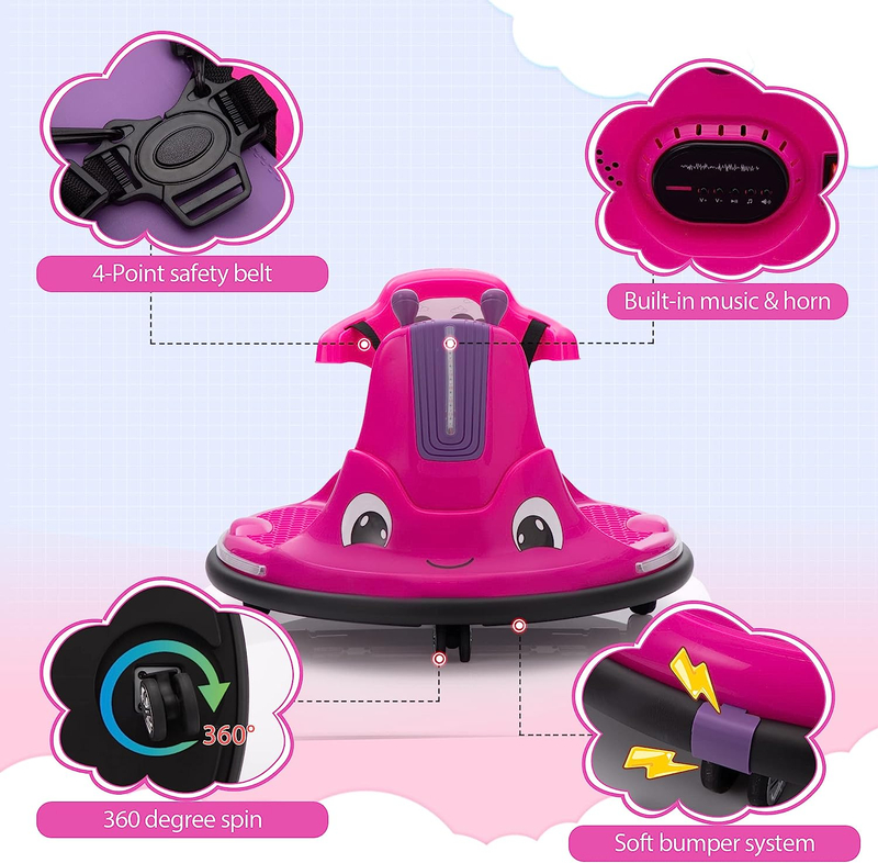 12V Snail Shaped Electric Ride-On Toy for Toddlers with Remote Control