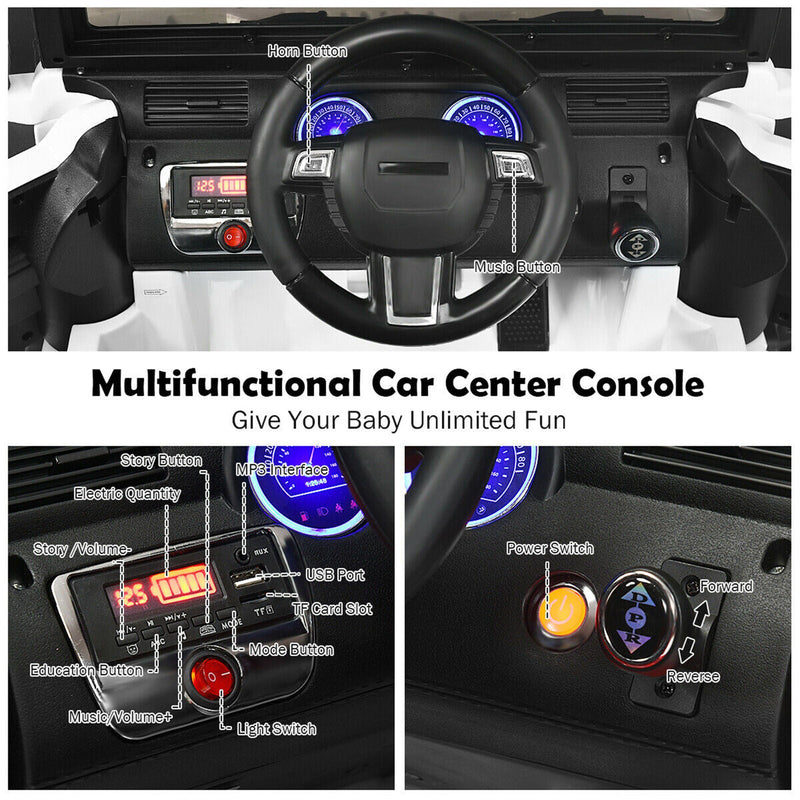 12V White Electric Kids Truck Car with MP3 and Remote Control