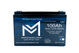 12v 100Ah Bluetooth Deep Cycle Lithium Marine Battery Group 31