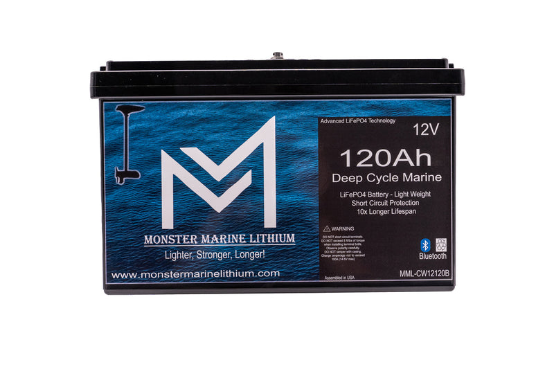 12V 120Ah Bluetooth Lithium Deep Cycle Marine Battery MML-12120b (w/ bluetooth)
