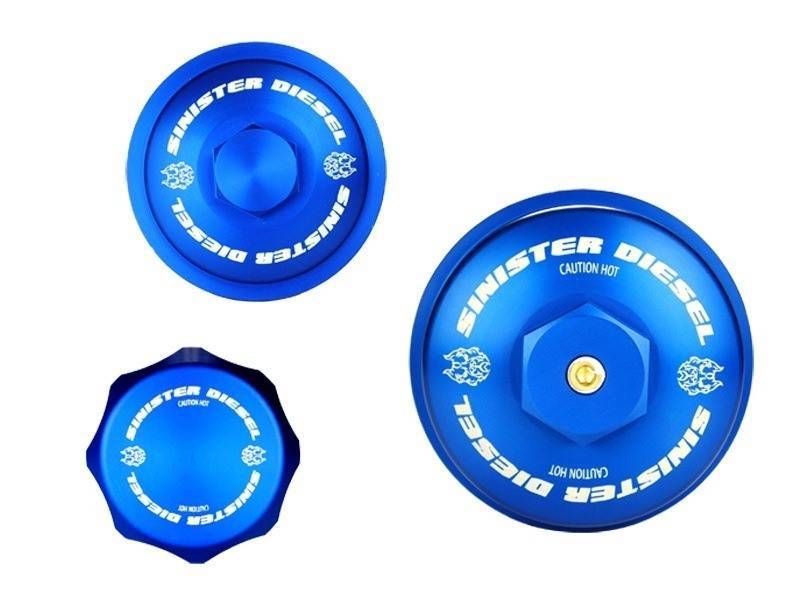 Kit de bouchon bleu billette Sinister Diesel 03-07 Ford 6.0L