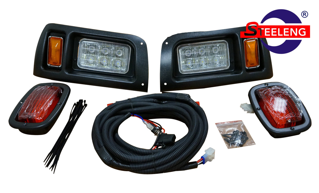 Club Car DS 1982-Up Golf Cart Adjustable Led Headlights / Tail Lights