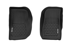 Rough Country Flex-Fit Front Floor Mats for 2014-2018 Jeep Wrangler JK