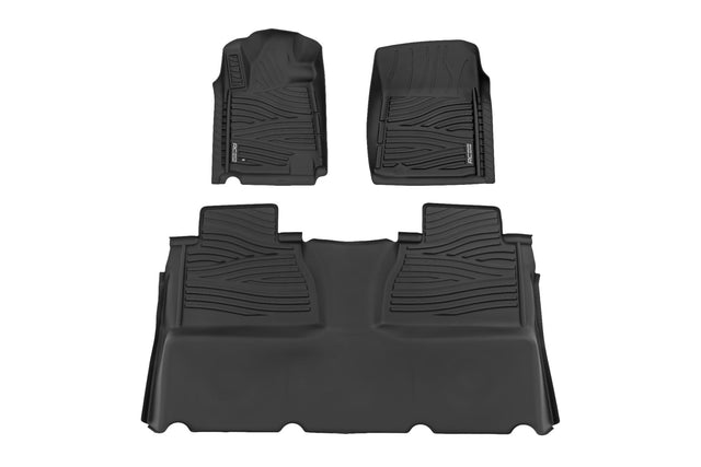 Rough Country Flex-Fit Floor Mats Toyota Tundra Double Cab 2014-2021