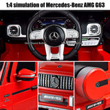 1:4 Mercedes-Benz AMG G63 Electric Ride-On Car for Kids - Red