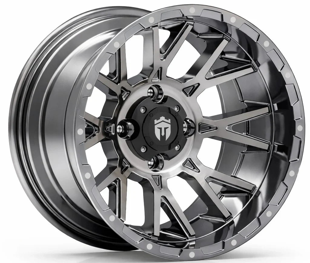 Empire® 14" Savage SV5 PVD Black Chrome Golf Cart Wheel
