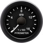 Isspro EV2 2 1/16' 0-1600 Pyrometer Gauge with Built-in Warning Light Isspro