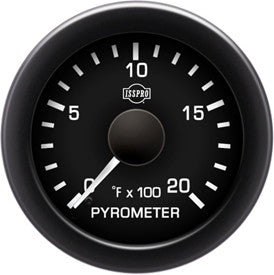 Isspro EV2 2 1/16" 0-2000 Pyrometer with Built-in Warning Light Isspro