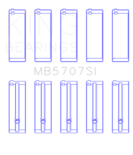 Ensemble de roulements principaux King Engine Bearings Hyundai G4Kc/G4Ke (taille + 0,75 mm)