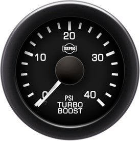 Isspro EV2 2 1/16" 0-40 psi Boost Gauge with Built-in Warning Light Isspro