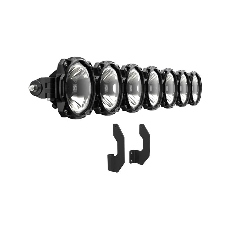 Kit de barre lumineuse à 7 lampes LED Pro6 KC HiLiTES 11-16 Ford Super Duty Gravity - Pare-chocs avant