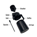 TruckTok Oil Catch Reservoir Breather Can Tank with Filter Cylinder Aluminum Universal TruckTok
