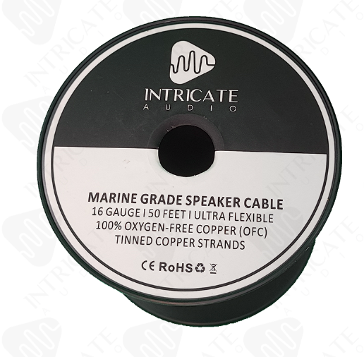 16 Gauge Tinned OFC Speaker Wire - 50FT (Black/White)