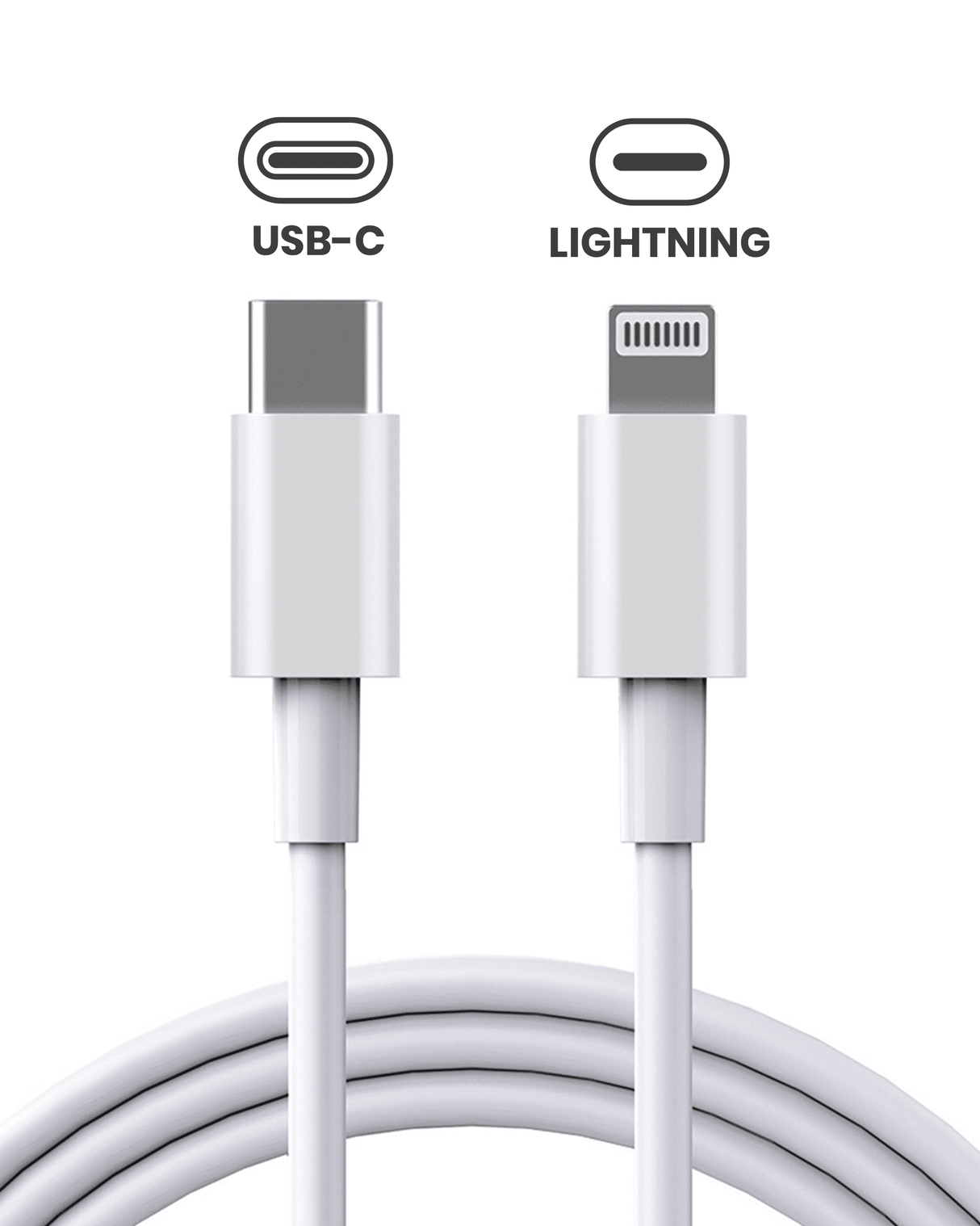 USB-C to Lightning Cable (3ft.) For iPhone / iPad (OEM Grade A) TekShack