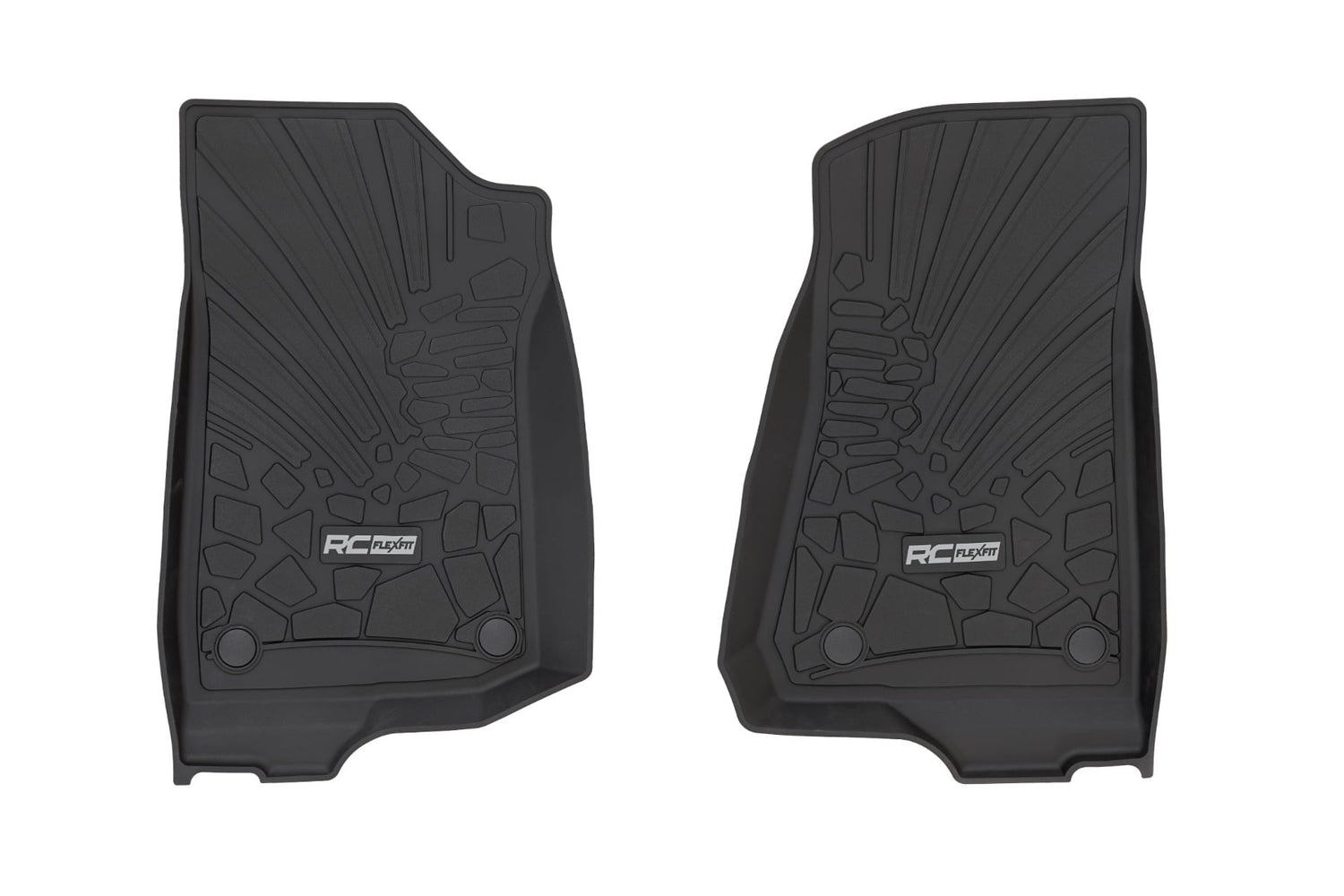 Rough Country Flex Fit Front Floor Mats Jeep Wrangler JL