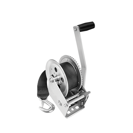 1800 lb Boat Winch w/ 20' Strap - Made by Fulton
