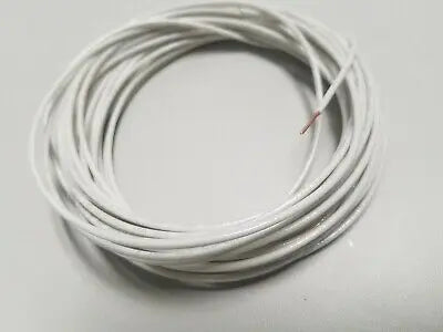 18 AWG TFN SOLID COPPER WIRE 50 FT WHITE 600V GREAT FOR TRAIN WIRE ACDC WIRE AND SUPPLY