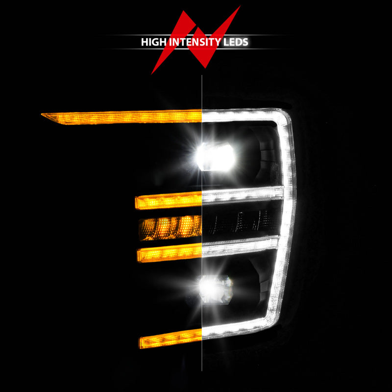 ANZO 21-23 Ford F150 LED Projector Headlight w/Switchback+Sequential - Black (Driver Side Only)