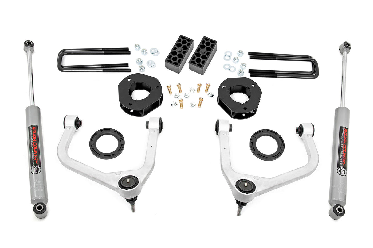 Rough Country 3.5 Inch Suspension Lift Kit Chevy Silverado 1500 2WD/4WD 2019-2024 29531A
