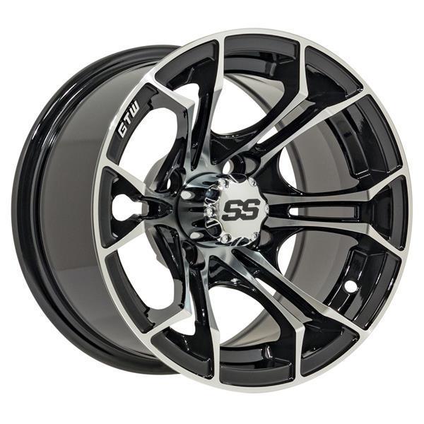 GTW Spyder 14X7 | -25 Offset Black/Machined Accents w/SS Cap