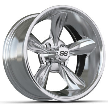 14x7" GTW Godfather Chrome Golf Cart Wheel