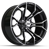 GTW Spyder 15x7 Gloss Black and Machined Wheel